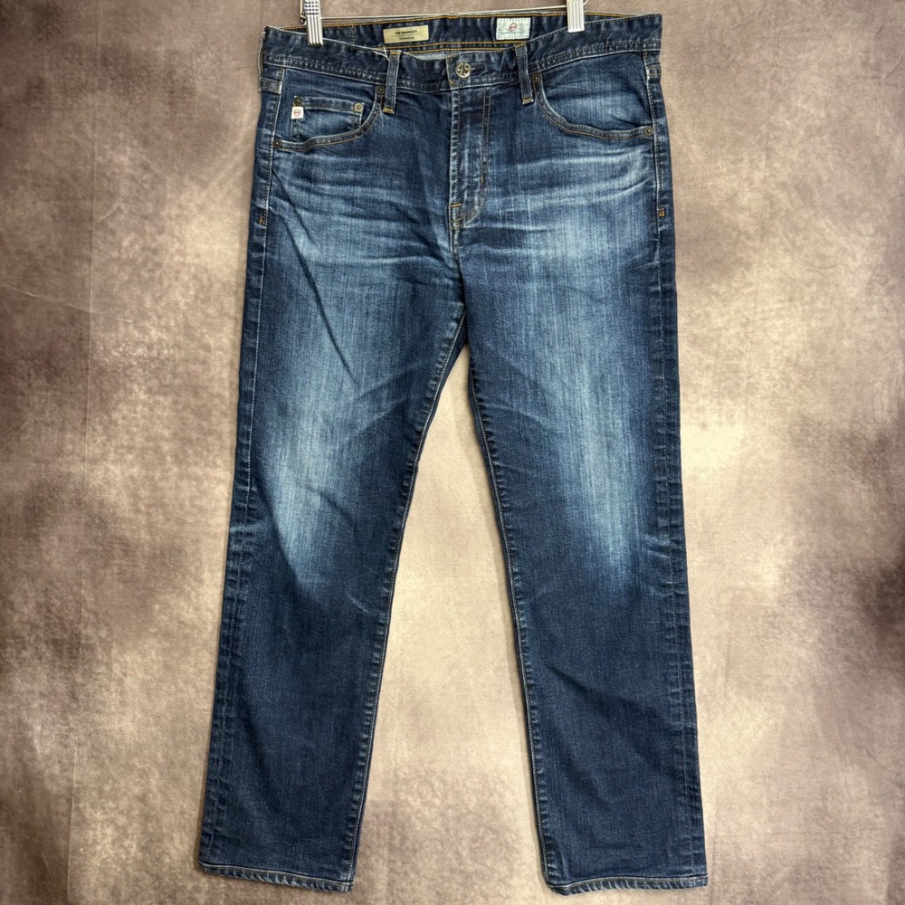 AG Adriano Goldschmied The Graduate Tailored Leg Dark Wash Jeans Mens 33x29